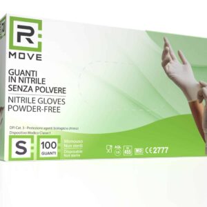 Cartone 1000 Guanti Nitrile Bianco RMove S Senza Polvere