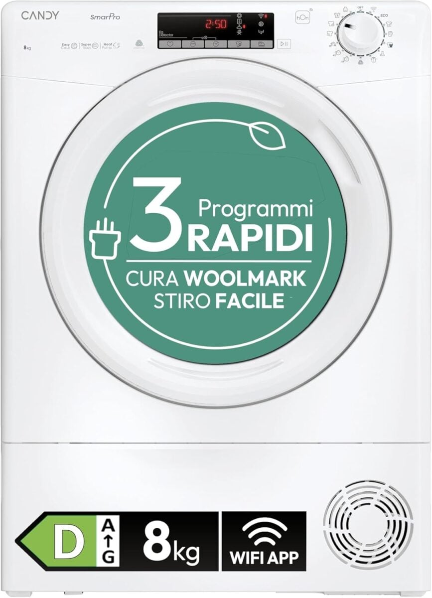 Asciugatrice Candy CRO EH8N2TE-S 8 kg pompa di calore