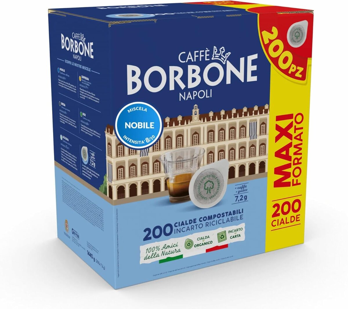 Caffè Borbone Miscela Nobile 200 cialde ESE 44mm
