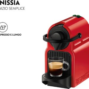 Macchina caffè capsule Krups Nespresso Inissia XN1005 rossa