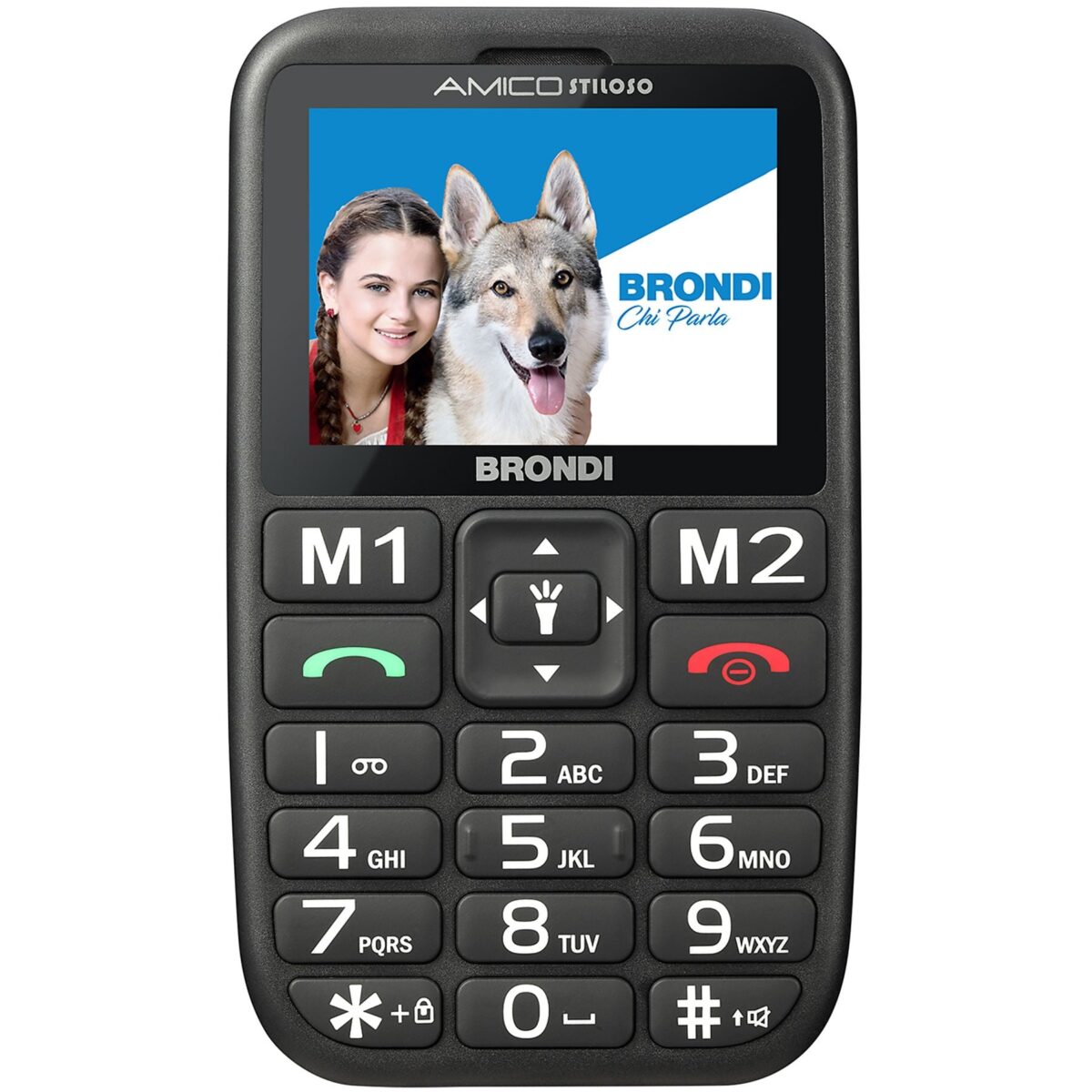 Cellulare Brondi Amico Stiloso Dual SIM Nero