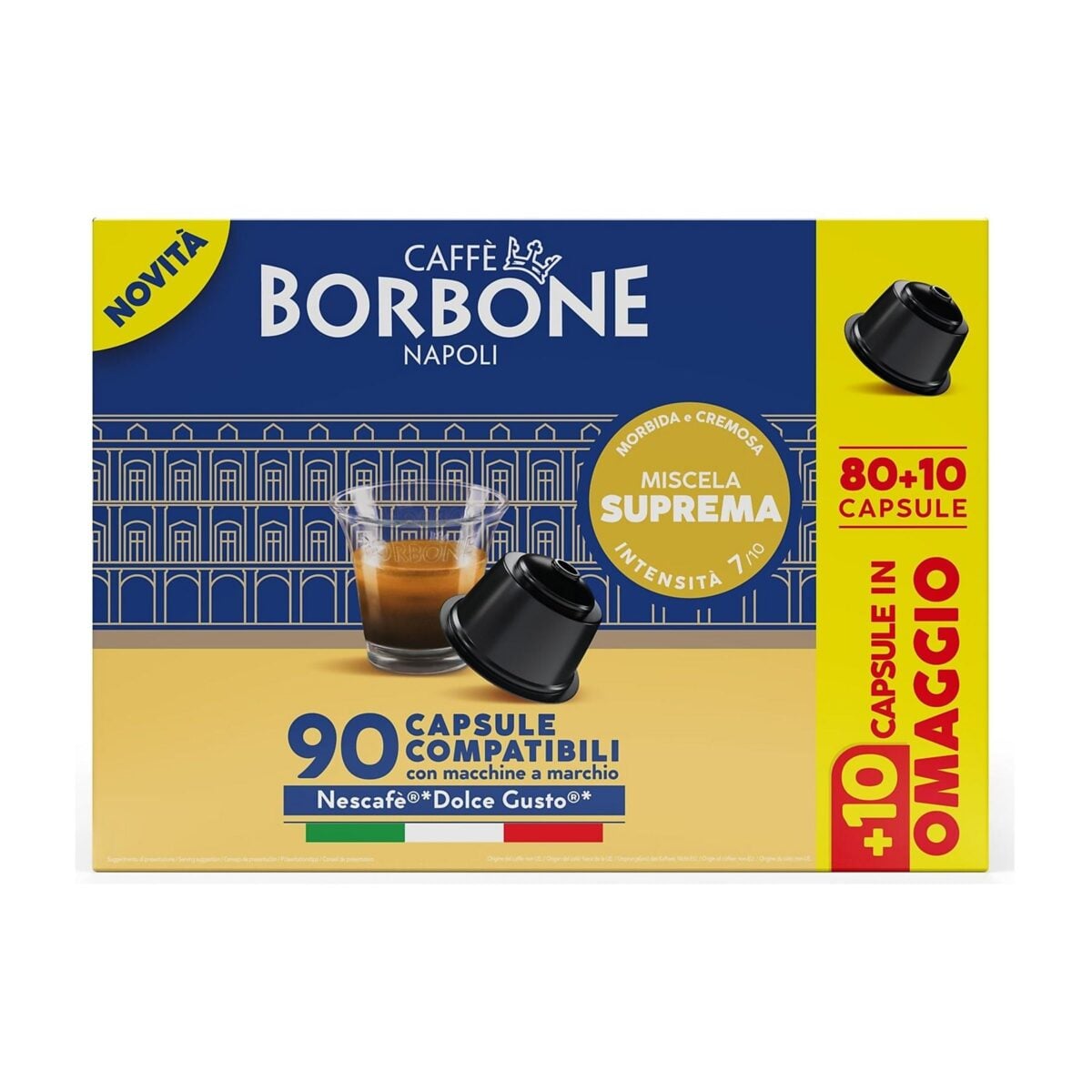 Caffè Borbone Miscela Suprema 90 Capsule Compatibili Nescafè Dolce Gusto