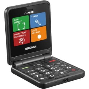 Cellulare Brondi Flipper Dual SIM Black Metal