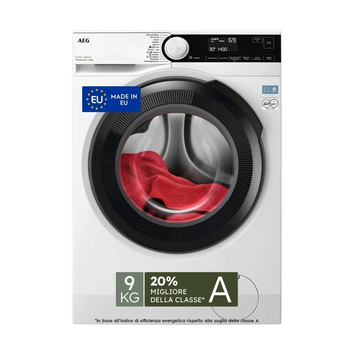 Lavatrice AEG LR7FD94 9Kg 1400 giri ProSteam